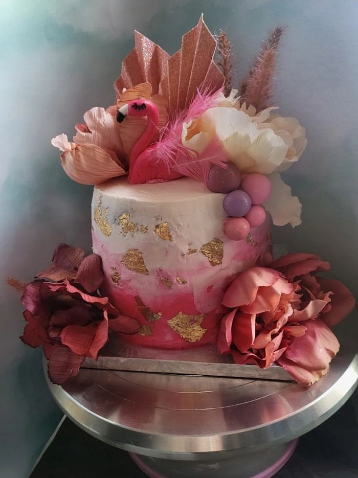 Pink Flamingo Cake